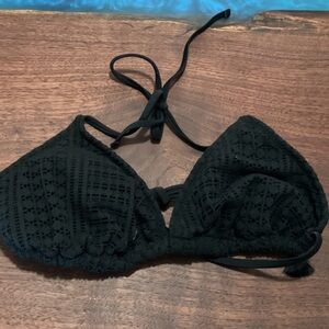 Wild Fable Black Crochet Bikini Top